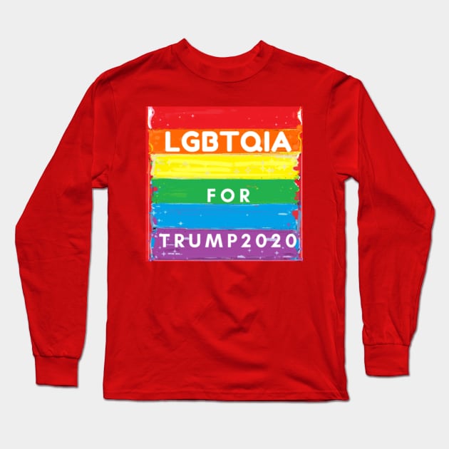 LGBTQIA FOR TRUMP 2020 Mug, Pin, Sticker Long Sleeve T-Shirt by DeniseMorgan
